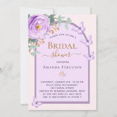 Invitation Papillons de pêche pourpre Fête des mariées d'arc (Devant)