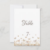 Invitation Papillons de prairie à l'aquarelle (Dos)