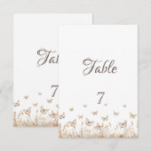 Invitation Papillons de prairie à l'aquarelle (Devant / Derrière)