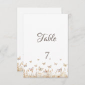 Invitation Papillons de prairie aquarelle (Devant / Derrière)