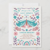 Invitation Papillons de printemps & Fleurs Baby shower de jar (Devant)