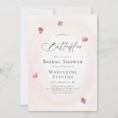 Invitation Papillons de vie Blush Pink Chic Fête des mariées (Devant)