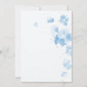 Invitation Papillons de vie Fête des mariées bleu romantique (Dos)