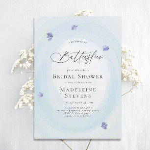 Invitation Papillons de vie quelque chose Fête des mariées bl