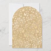 Invitation Papillons d'étoiles d'or jaune Quinceanera Floral (Dos)