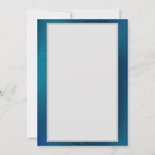 Invitation Papillons d'or sur un Arrière - plan bleu (Dos)