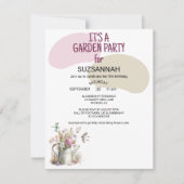 Invitation Papillons du jardin floral libellules Aquarelle (Devant)