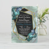 Invitation Papillons du Paradis/Tropical Turquoise Splash (Debout devant)