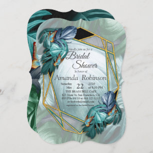 Invitation Papillons du Paradis/Tropical Turquoise Splash
