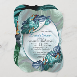 Invitation Papillons du Paradis/Tropical Turquoise Splash