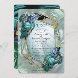 Invitation Papillons du Paradis/Tropical Turquoise Splash