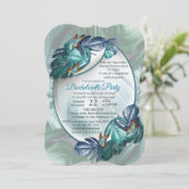 Invitation Papillons du Paradis/Tropical Turquoise Splash (Debout devant)