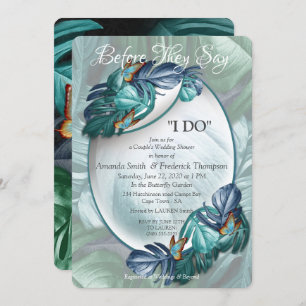 Invitation Papillons du Paradis/Tropical Turquoise Splash