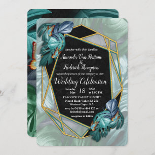 Invitation Papillons du Paradis/Tropical Turquoise Splash