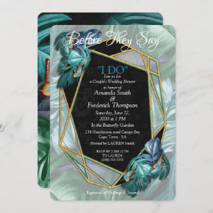 Invitation Papillons du Paradis/Tropical Turquoise Splash