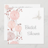 Invitation Papillons et corail Chrysanthemum Fête des mariées (Devant / Derrière)