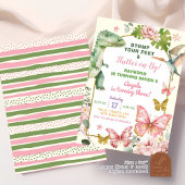 Invitation Papillons et Dinosaures Anniversaire frère