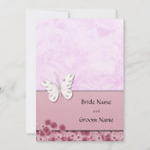 Invitation Papillons Et Fleurs (Devant)