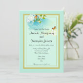 Invitation Papillons et fleurs Mariage (Debout devant)