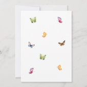 Invitation Papillons et Fleurs sauvages Élégant 85e anniversa (Dos)