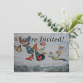 Invitation Papillons et papillons de la reine des fées (Debout devant)