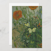 Invitation Papillons et papillons par Vincent van Gogh (Devant / Derrière)