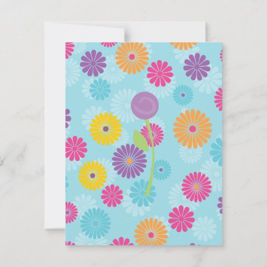 Invitation Papillons et Roses (Dos)