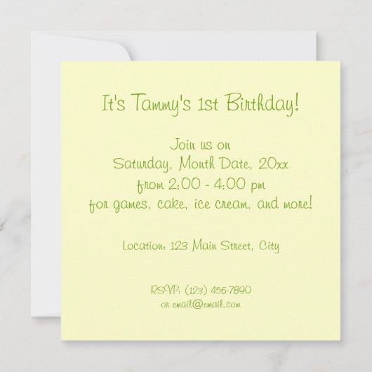 Invitation Papillons et tripes (Dos)