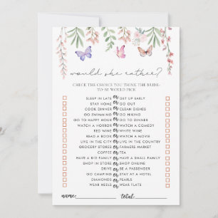 Invitation Papillons Fête des mariées Jeu Elle Plairait