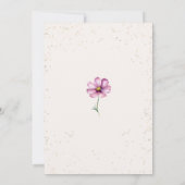 Invitation Papillons fleur sauvage Boho Ivory Fête des mariée (Dos)