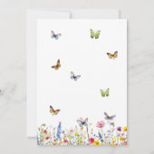 Invitation Papillons fleur sauvage Élégante Fête du réchauffe (Dos)