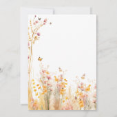 Invitation Papillons Fleur sauvage Fête des mariées de jardin (Dos)