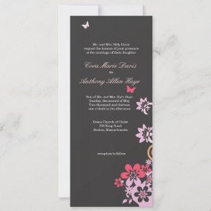 Invitation Papillons & Fleurs