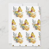 Invitation Papillons Floral | Fête des mariées aquarelle (Dos)