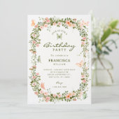 Invitation papillons floraux anniversaire (Debout devant)