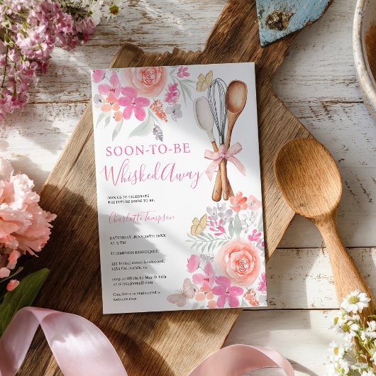 Invitation Papillons floraux jetés douche nuptiale