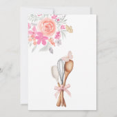 Invitation Papillons floraux jetés douche nuptiale (Dos)