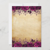 Invitation Papillons floraux rose princesse Quinceañera (Dos)