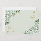 Invitation Papillons floraux vintages Sage vert Quinceañera (Dos)