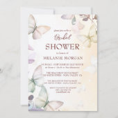 Invitation Papillons I Fête des mariées Florale (Devant)