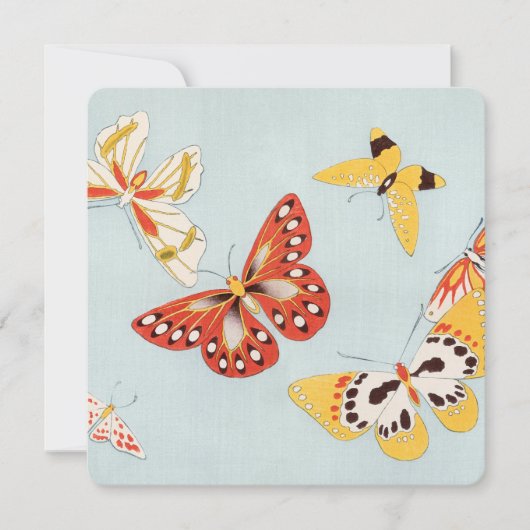 Invitation Papillons japonais vintages Imprimer (Devant)