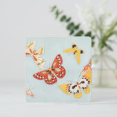 Invitation Papillons japonais vintages Imprimer (Debout devant)