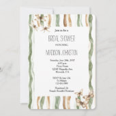 Invitation Papillons libellules Stripes Fête des mariées (Devant)