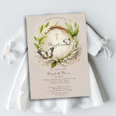 Invitation Papillons Lily Traverser Wreath Élégante Fille Bap