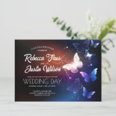 Invitation Papillons Lumineux Morpho Monarque (Debout devant)