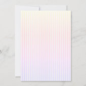 Invitation Papillons magiques rayés Anniversaire (Dos)