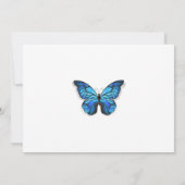 Invitation Papillons Morpho Monarch bleus et blancs (Dos)