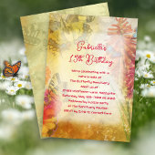 Invitation Papillons Nature Thème Anniversaire
