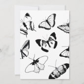 Invitation Papillons noirs et blancs (Dos)