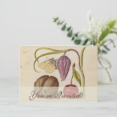 Invitation Papillons noix Fleur Cerisier Aquarelle Art (Debout devant)